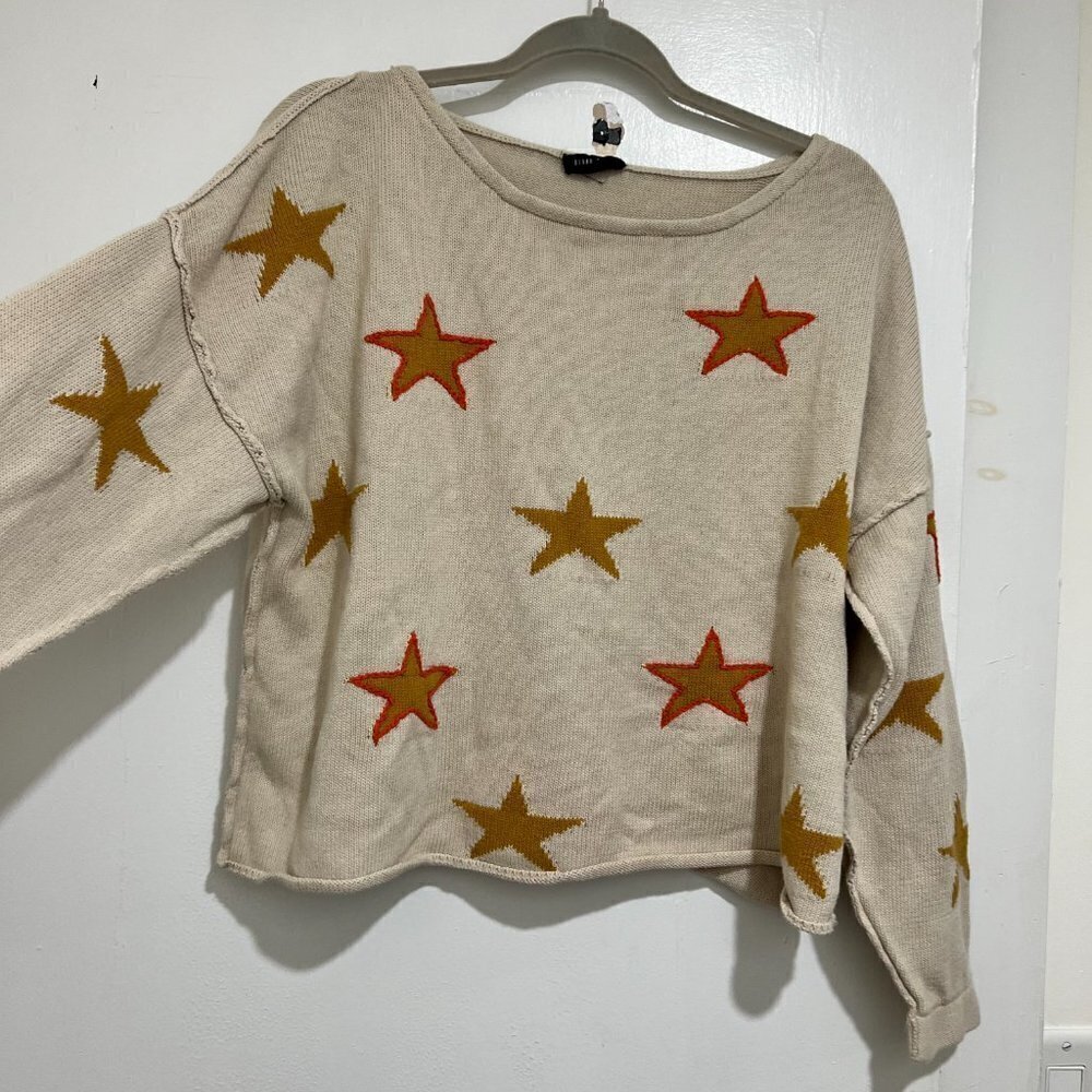 Vici 'Blank Paige' Sz M Star Sweater - Cropped  ⭐🌈 - Picture 5 of 9